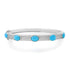 Turquoise Cabochon & Pave Diamond Bangle Bracelet