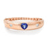 Tanzanite & Diamond Heart Statement Bangle Bracelet
