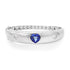 Tanzanite & Diamond Heart Statement Bangle Bracelet