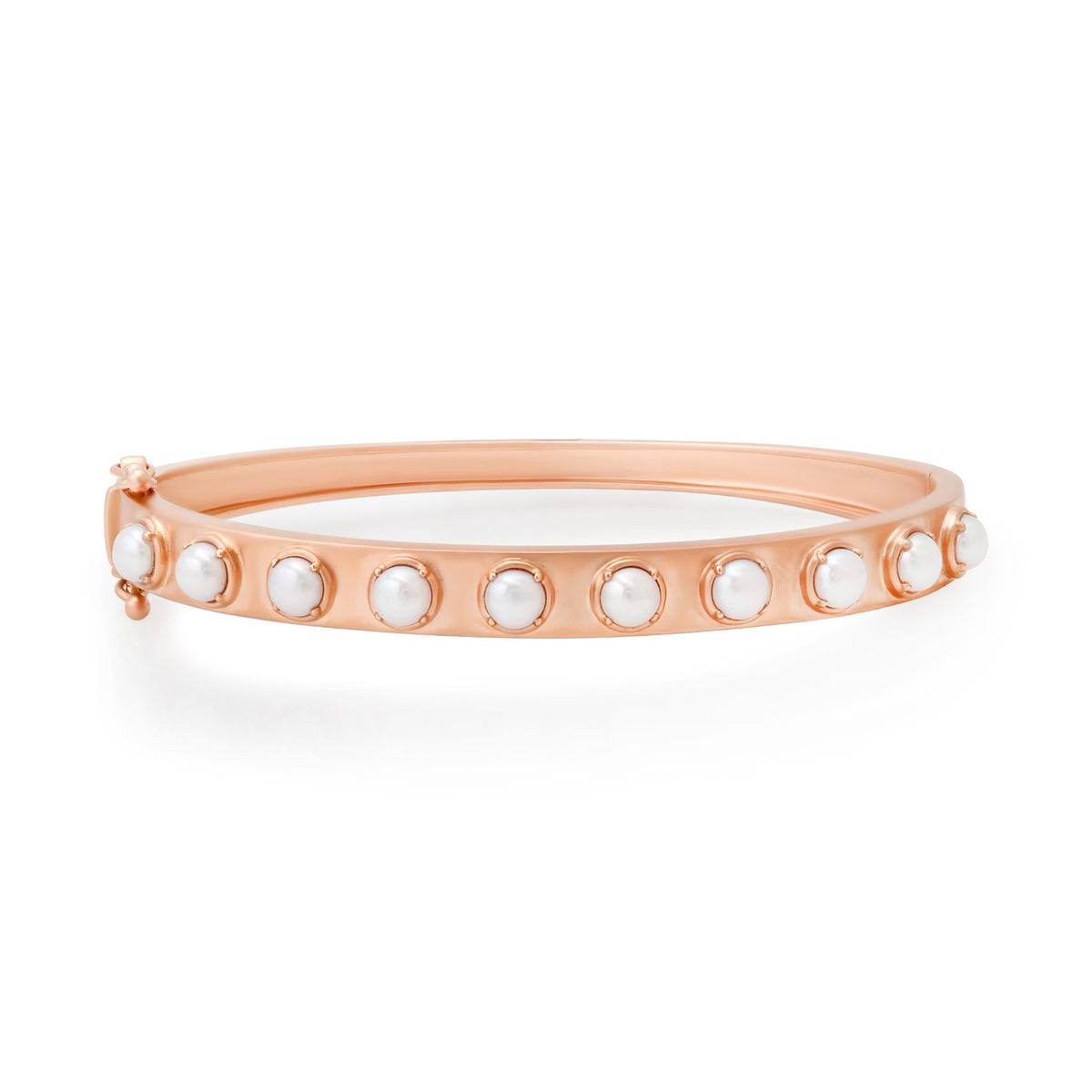 Matte Gold & Cabochon Gemstone Bangle Bracelet