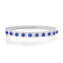 Matte Gold & Cabochon Gemstone Bangle Bracelet