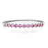 Edgy Hexagon Pink Sapphire Bangle Bracelet
