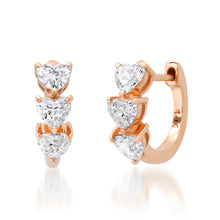 Everyday Diamond Heart Huggie Hoop Earrings