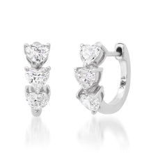 Everyday Diamond Heart Huggie Hoop Earrings