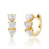 Everyday Diamond Heart Huggie Hoop Earrings 