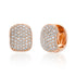 Chubby Pave Diamond Huggie Hoop Earrings