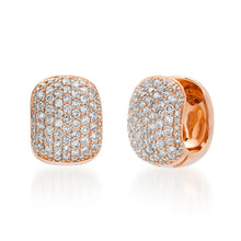 Chubby Pave Diamond Huggie Hoop Earrings