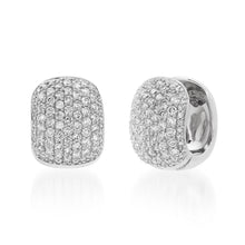 Chubby Pave Diamond Huggie Hoop Earrings