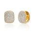 Chubby Pave Diamond Huggie Hoop Earrings