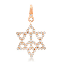 Diamond Bezel Star of David Peace Charm