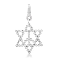 Diamond Bezel Star of David Peace Charm
