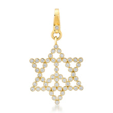 Diamond Bezel Star of David Peace Charm