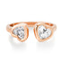 Darling Duo Toi et Moi Diamond Heart Ring