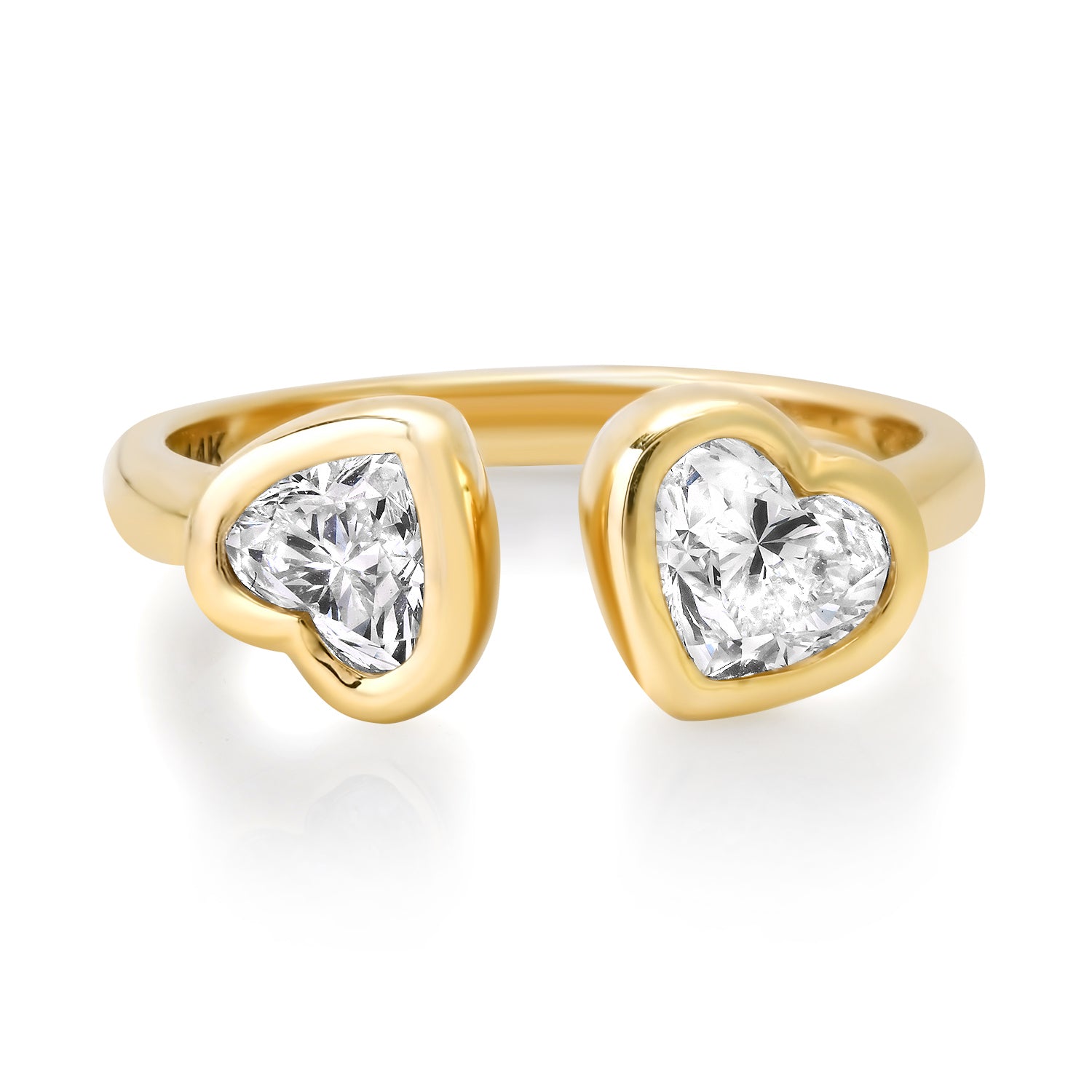 Darling Duo Toi et Moi Diamond Heart Ring
