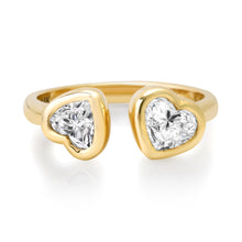Darling Duo Toi et Moi Diamond Heart Ring