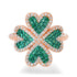 Lucky Emerald & Diamond Clover Ring