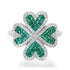 Lucky Emerald & Diamond Clover Ring