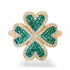 Lucky Emerald & Diamond Clover Ring