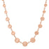 Satin Gold & Diamond Graduated Wavy Disc Necklace
