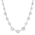 Satin Gold & Diamond Graduated Wavy Disc Necklace