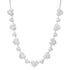 Satin Gold Alternating Puffy Heart Necklace