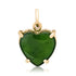 Mini Cabochon Heart Gemstone Charm