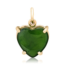 Mini Cabochon Heart Gemstone Charm