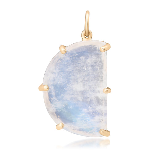 One of a Kind Moonstone Moon Charm