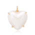 Large or Small Puffy Pearl Heart Charm