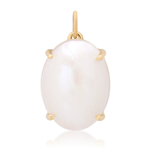 Glisten Large Oval Pearl Charm