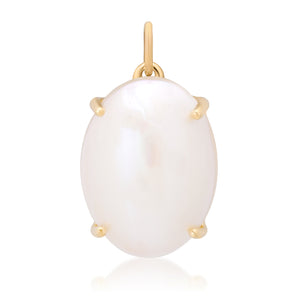 Glisten Large Oval Pearl Charm