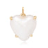 Large or Small Puffy Pearl Heart Charm
