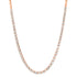 East West Emerald Cut Diamond Bezel Half Tennis Necklace