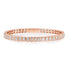 Bezel Set Emerald Cut Diamond Flex Bangle Bracelet