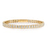 Bezel Set Emerald Cut Diamond Flex Bangle Bracelet