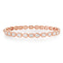 Bezel Set Textured Pear & Emerald Cut Diamond Bangle Bracelet