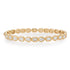 Bezel Set Textured Pear & Emerald Cut Diamond Bangle Bracelet 