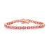 Bezel Set East West Pink Sapphire Tennis Bracelet