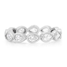 East West Bezel Pear Shaped Eternity Band Ring