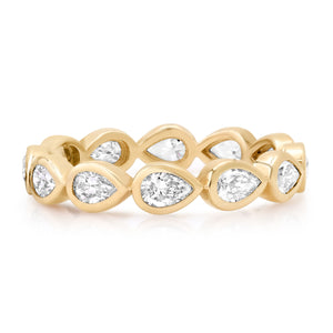 East West Bezel Pear Shaped Eternity Band Ring