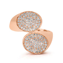 Flat Pave Diamond Bypass Ring