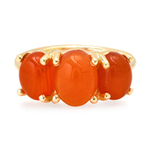 Small Gumdrop Three Stone Cabochon Ring