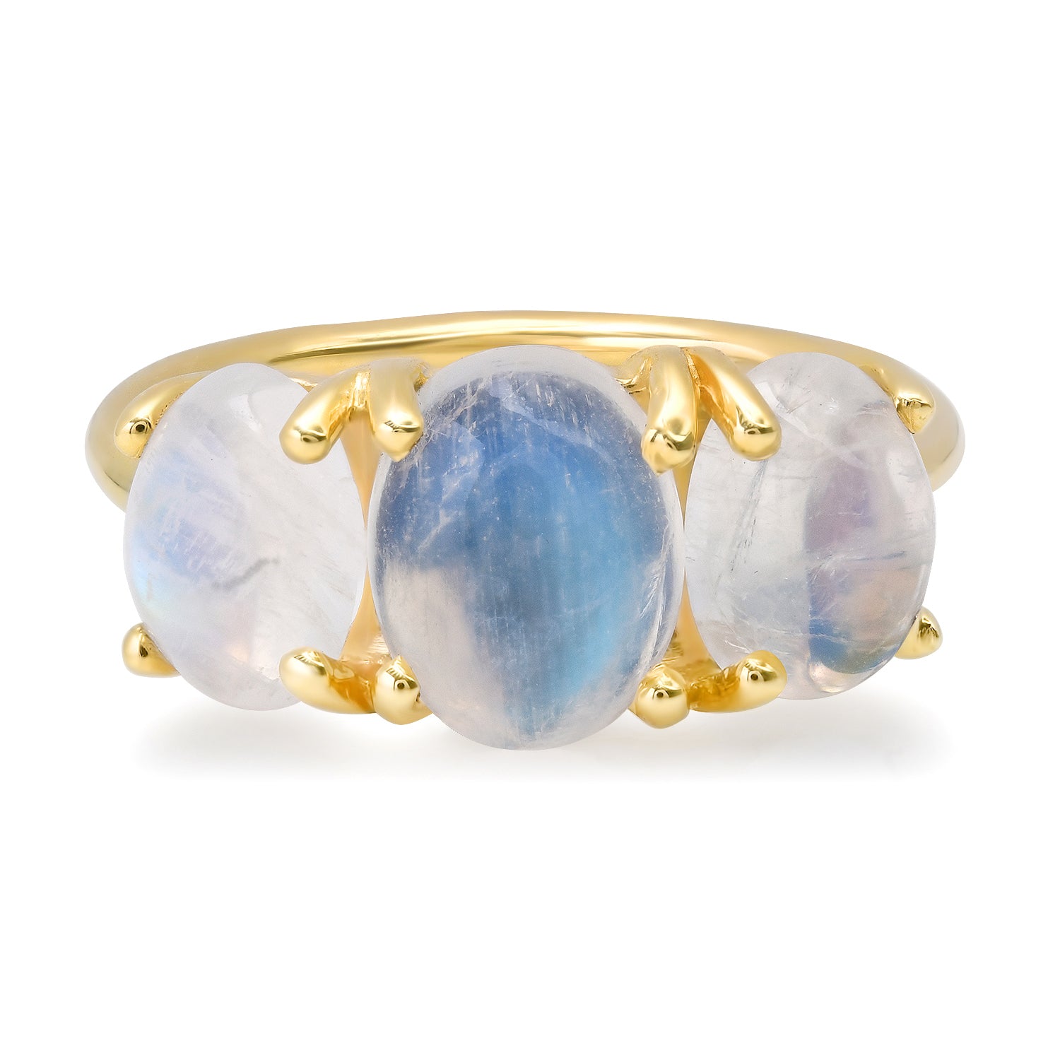 Small Gumdrop Three Stone Cabochon Ring