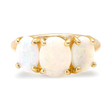 Small Gumdrop Three Stone Cabochon Ring