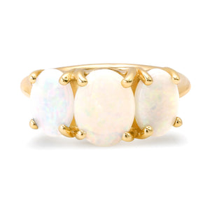 Small Gumdrop Three Stone Cabochon Ring