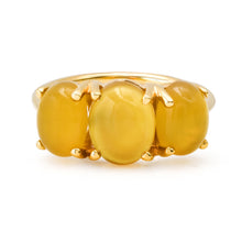Small Gumdrop Three Stone Cabochon Ring