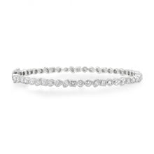 Bezel Set Mixed Shape Diamond Bangle Bracelet