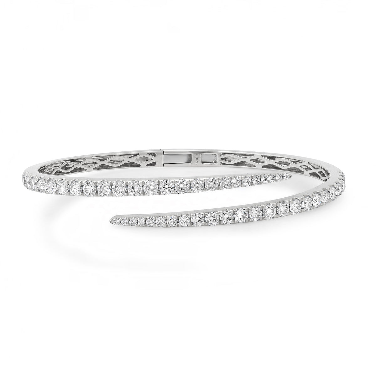 Graduated Diamond Flex Bypass Hinge Bracelet
