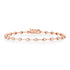 Petite Segmented Bezel Set Round Diamond Bracelet