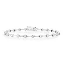 Petite Segmented Bezel Set Round Diamond Bracelet